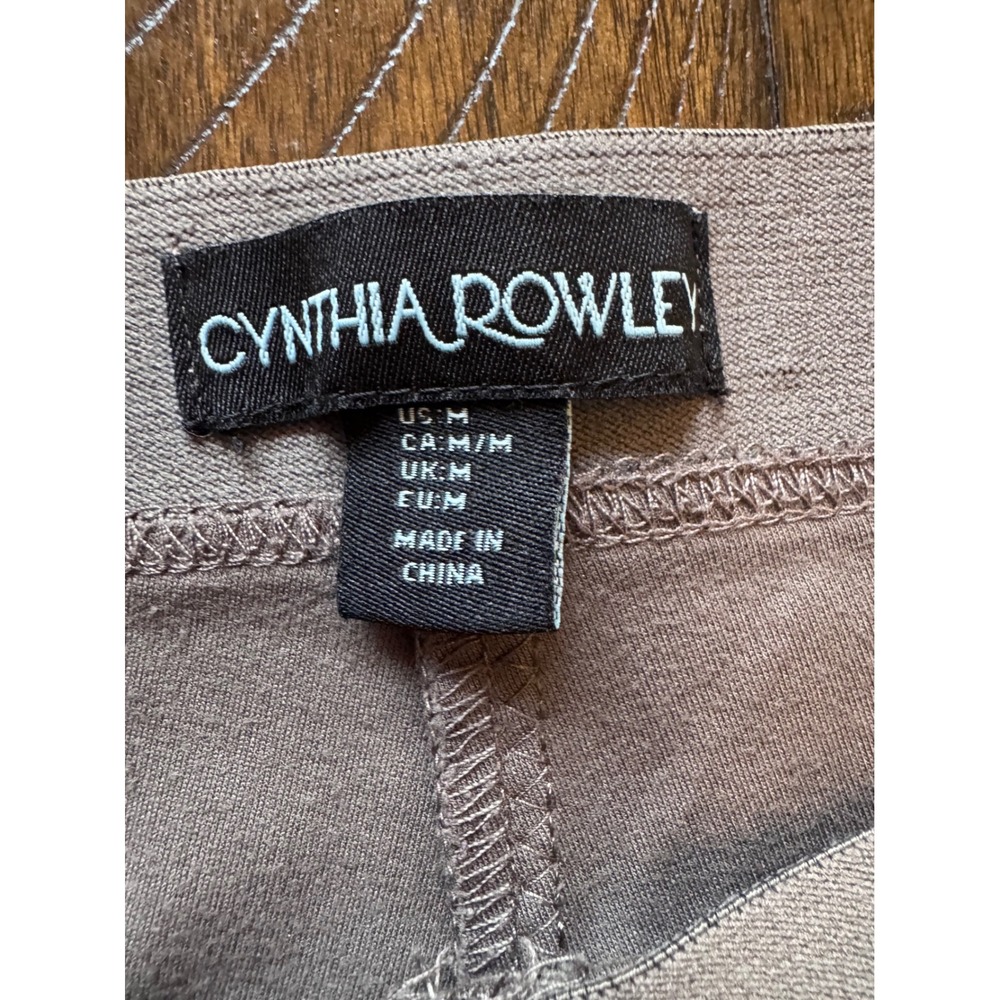 Cynthia Rowley Gray Pull-On Slim Ankle Pants Women's Size Medium Stretch Casual‎ - Picture 4 of 5